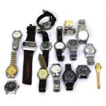 A quantity of ladies' and gentlemen's wristwatches to include, Seiko, Ovis, Sekonda, Citron, Fossil,