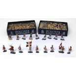 A collection of c1900 German manufactured Zinnfiguren flat painted model soldiers to include 'Seven