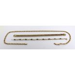 A 9ct gold chain link bracelet,