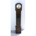 A mid-20th century oak-cased eight-day Grandmother clock,