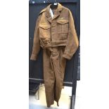 A WWII British battle dress, 1949 pattern, size 12A,