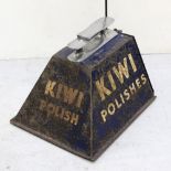 A vintage 'Kiwi Polishers' shoeshine box.