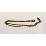 A 9ct gold link chain necklace with boxing glove pendant, approx 6.6g.