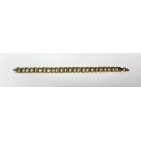 A 9ct gold gentlemen's link bracelet, approx 9.9g.