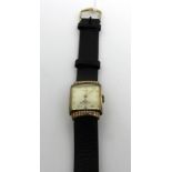 Avalon; a c1940s gentlemen's tank-style wristwatch,