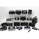 Approximately thirty cameras to include a Zenit-E Moskva 80, a Zorki-4K,