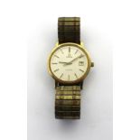 Omega; a yellow metal gentlemen's wristwatch,