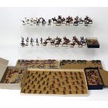 A collection of c1900 German manufactured Zinnfiguren flat painted model soldiers to include