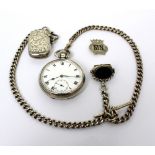 A gentlemen's hallmarked silver open-face pocket watch,