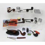 A collection of 20th century briar and Meerschaum pipes by Wingate, Peterson, Ronson etc,