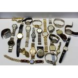 A quantity of ladies' and gentlemen's fashion wristwatches to include Lorus, Citizen, Avia, LSC,