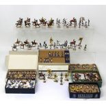 A collection of c1900 German manufactured Zinnfiguren flat painted model soldiers to include