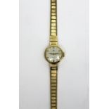 Rolex; a boxed 9ct yellow gold case ladies' 'Precision' mechanical wristwatch,