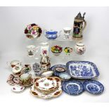 A quantity of ceramics, mainly decorative ware to include a Royal Albert rose bowl,