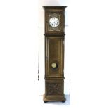 A contemporary French oak eight-day longcase clock,