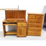 A two-over-four chest of drawers, height 108cm,