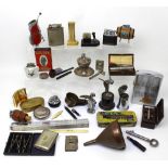 A collection of vintage and early 20th century table and cigarette lighters to include a Mappin and