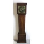 An early 19th century oak and walnut cased eight-day longcase clock of small proportions,