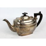 J B CHATTERLEY & SONS LTD; an Elizabeth II hallmarked silver teapot, Birmingham 1968,