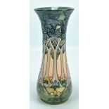 MOORCROFT; a 'Cluny' pattern tubeline decorated vase,