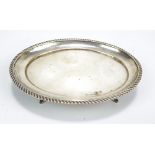 GEORGE NATHAN & RIDLEY HAYES; a Victorian hallmarked silver oval tray with cast rim,