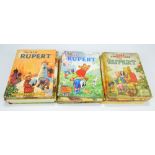 A group of original Rupert The Bear 1950s annuals and three facsimile annuals for 1939,