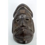 An African tribal mask, probably Nigerian, height 30.5cm.