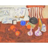 MARGARET HARMSWORTH (1928-2007); oil on canvas, still life study, signed, 50 x 61cm, unframed.