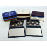Twenty-two Royal Mint proof coins set from years 1970-1977, 1981-1983, 1985 & 1989 (22).