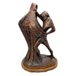 CHAIM STEPHENSON (1926-2016); a signed limited edition bronze figure 'Jacob and The Angel', signed,