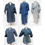 Five Japanese garments including a boro kimono, a haori, etc (5).