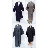 Four Japanese garments including a haori and three kimono (4).