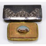 FREDERICK WICK; an Edward VII hallmarked silver mounted black leather purse, London 1903,