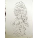 PETER HOWSON OBE (Scottish, born 1958); pencil on paper, untitled, signed and dated 2009, 42 x 30cm,