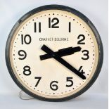 CHARVET-DELORME; a large French industrial style wall clock,