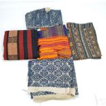 A hand woven Naga blanket, Burma/Indian border, a Vietnamese panel,