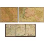 Five 19th century 'Bradshaw's maps of canals, railroads, etc',