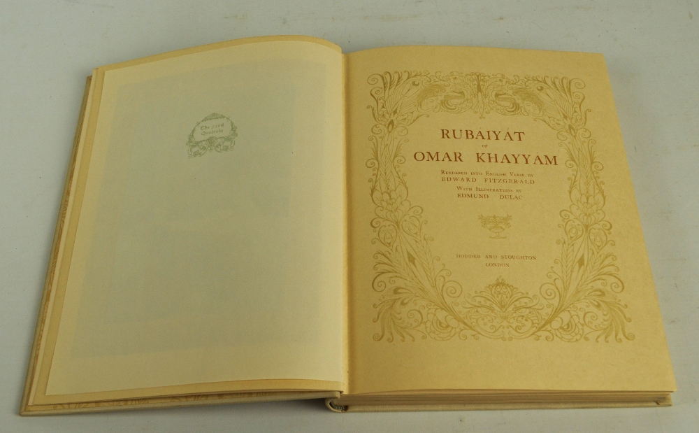 FITZGERALD, EDWARD; 'Rubaiyat of Omar Khayyam', with illustrations by Edmund Dulac, - Image 2 of 2