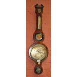 A 19th century mahogany five dial barometer, height 96cm.