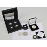 A boxed proposal Edward VIII matte proof Silver Maundy four coin set issued by Hattons of London