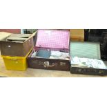 WORLD STAMPS, in two suitcases and two boxes,