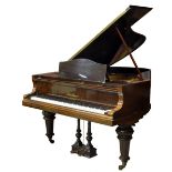 A late 19th century rosewood Blüthner salon grand piano, number 47926, circa 1898,