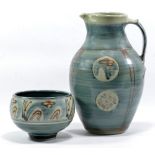 DAVID FRITH (born 1943) for Brookhouse Pottery; a stoneware jug and bowl,