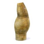 PETER CLOUGH (born 1944); an early segmented vase made of T-material, impressed PC mark,