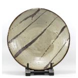 JANET LEACH (1918-1997) for Leach Pottery; a large open stoneware dish, wax resist decoration,