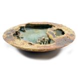 ROBERT FOURNIER (1915-2008); a stoneware water garden/crater bowl,