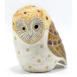 ROSEMARY WREN (1922-2013); a stoneware owl, impressed wren mark, height 16cm (D).