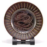 MICHAEL CARDEW (1901-1983) for Abuja Pottery; a stoneware plate with meander decoration,