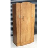 An Art Deco style single-door wardrobe, 190 x 43 x 49cm.