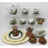 A quantity of mainly Oriental ware to include a c1950s Japanese part coffee service,